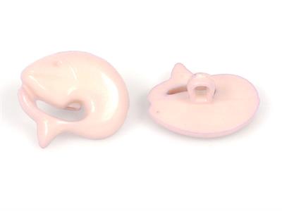 5 Dolphin Figure Buttons Light Lilac 15mm long