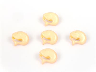 5 Dolphin Figure Buttons Light Salmon 15mm long