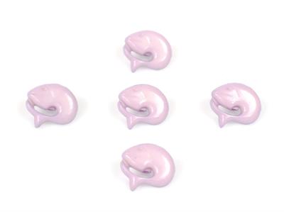 5 Dolphin Figure Buttons Lilac 15mm long