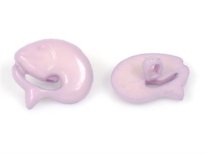 5 Dolphin Figure Buttons Lilac 15mm long