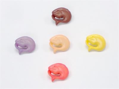 5 Dolphin Figure Buttons Mixed Lot 15mm long