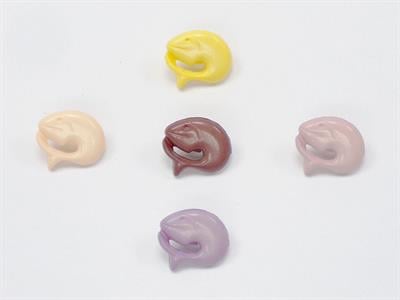 5 Dolphin Figure Buttons Mixed Lot 15mm long
