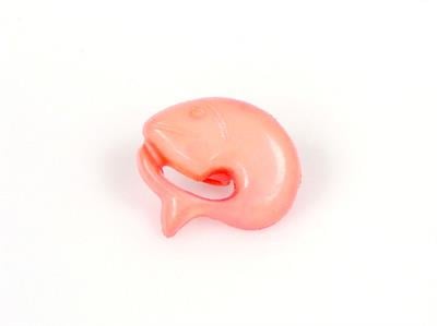 5 Dolphin Figure Buttons Pink 15mm long