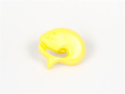 5 Dolphin Figure Buttons Yellow 15mm long