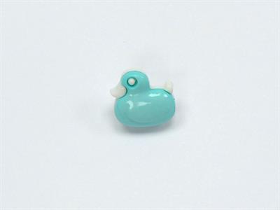 5 Duck Figure Buttons Light Turquoise 15mm long