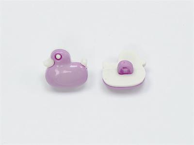 5 Duck Figure Buttons Lilac 15mm long
