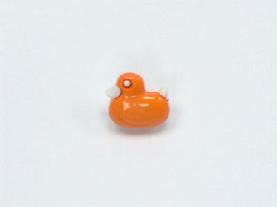5 Duck Figure Buttons Orange 15mm long