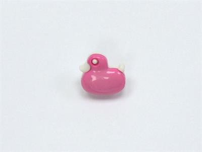 5 Duck Figure Buttons Pink 15mm long