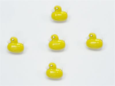 5 Duck Figure Buttons Pistachio Green 15mm long