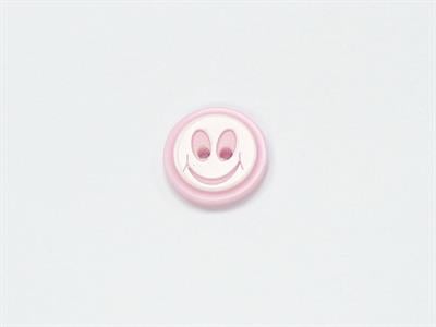 5 Ghost Face Figure Buttons Pink, White 15mm long