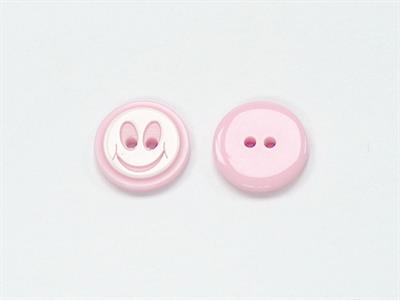5 Ghost Face Figure Buttons Pink, White 15mm long