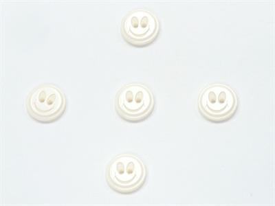 5 Ghost Face Figure Buttons White 15mm long