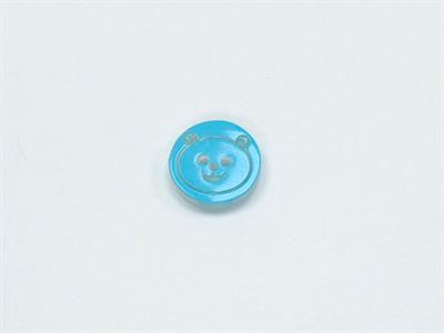 5 Panda Figure Buttons Blue 15mm long