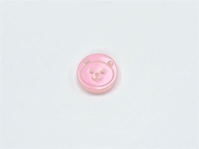 5 Panda Figure Buttons Pink 15mm long