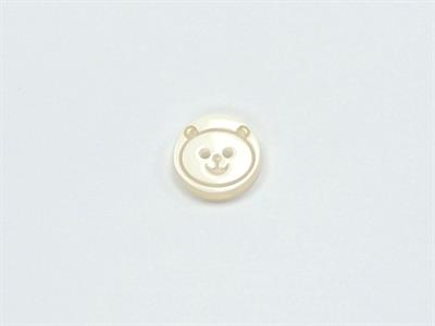 5 Panda Figure Buttons White 15mm long