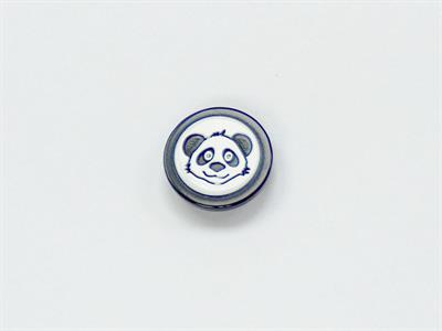 5 Raccoon Face Figure Buttons Black, White 15mm long
