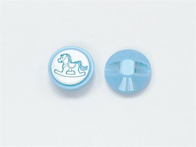 5 Rocker Figure Buttons Blue, White 15mm long