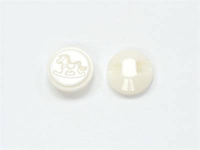 5 Rocker Figure Buttons White 15mm long