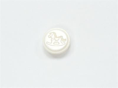 5 Rocker Figure Buttons White 15mm long