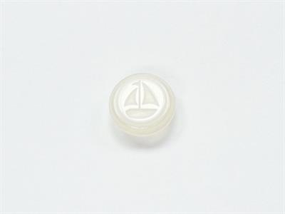 5 Sailboat Figure Buttons White 15mm long
