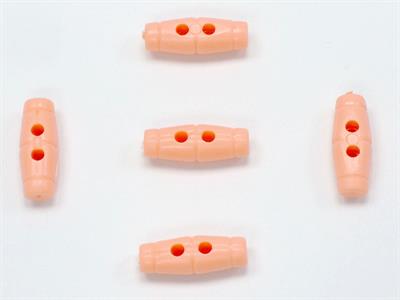 5 Shepherd Buttons Light Salmon 15mm long