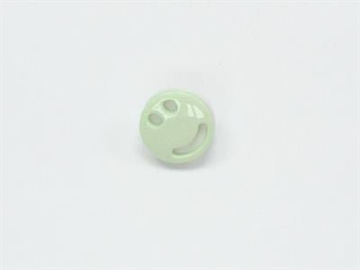 5 Smiley Face Figure Buttons Mint Green, White 15mm long