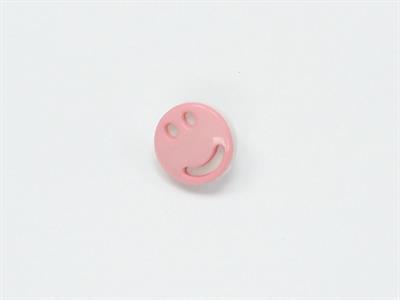 5 Smiley Face Figure Buttons Pink, White 15mm long