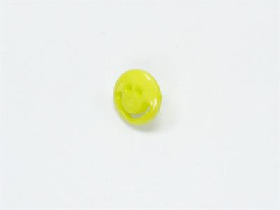 5 Smiling Face Figure Buttons Green 15mm long
