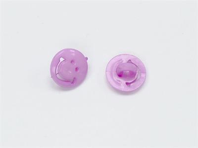 5 Smiling Face Figure Buttons Lilac 15mm long