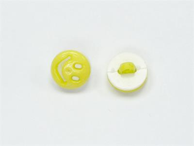 5 Smiling Face Figure Buttons Multicolor Green, White 15mm long