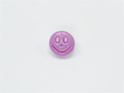 5 Smiling Face Figure Buttons Multicolor Lilac, White 15mm long