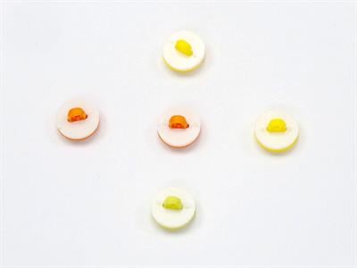 5 Smiling Face Figure Buttons Multicolor Mixed Lot 15mm long