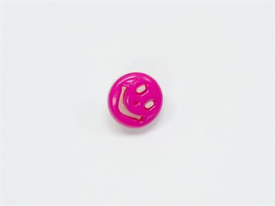 5 Smiling Face Figure Buttons Multicolor Fuchsia, White 15mm long