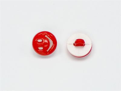 5 Smiling Face Figure Buttons Multicolor Red, White 15mm long