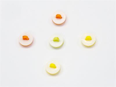 5 Smiling Face Figure Buttons Multicolor Mixed Lot 15mm long