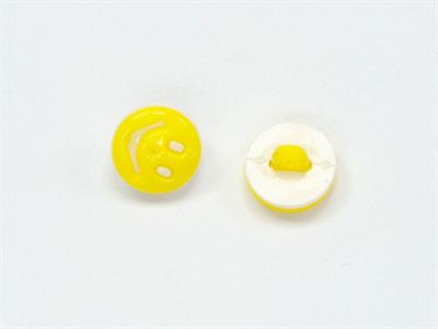 5 Smiling Face Figure Buttons Multicolor Yellow, White 15mm long