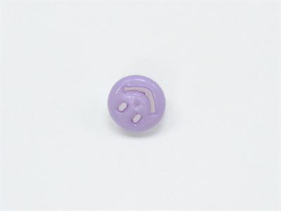 5 Smiling Face Figure Buttons Multicolor Light Lilac, White 15mm long