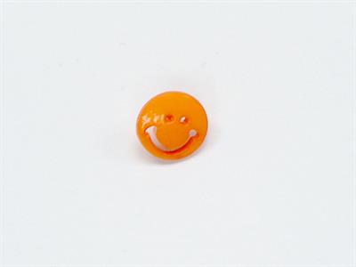 5 Smiling Face Figure Buttons Orange 15mm long