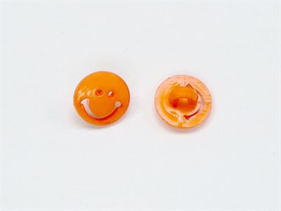 5 Smiling Face Figure Buttons Orange 15mm long