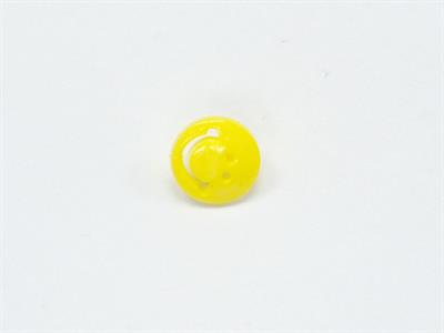 5 Smiling Face Figure Buttons Yellow 15mm long