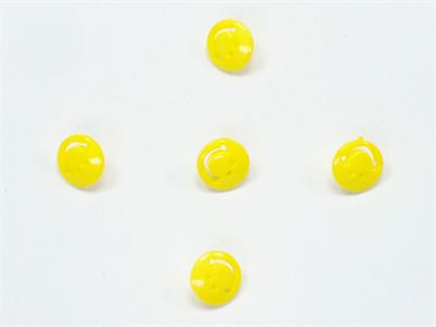 5 Smiling Face Figure Buttons Yellow 15mm long