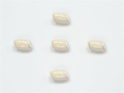5 Water Bottle Figure Buttons Cream, White 15mm long