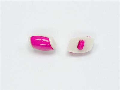 5 Water Bottle Figure Buttons Fuchsia, White 15mm long