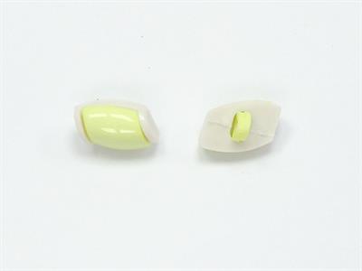 5 Water Bottle Figure Buttons Green, White 15mm long