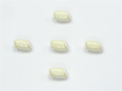 5 Water Bottle Figure Buttons Light Green, White 15mm long