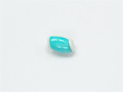 5 Water Bottle Figure Buttons Light Turquoise, White 15mm long