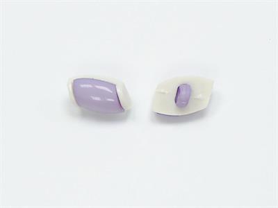 5 Water Bottle Figure Buttons Lilac, White 15mm long