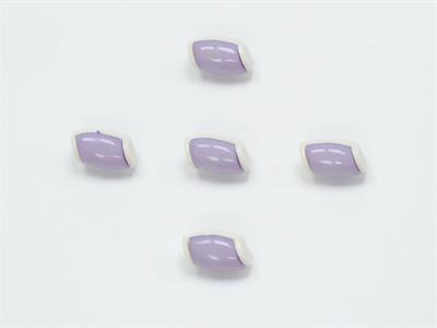 5 Water Bottle Figure Buttons Lilac, White 15mm long