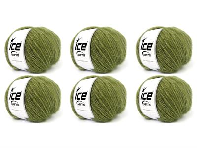 6x50gr. CHARM Orman Yeşili Tiftik, Metalik Simli, Akrilik Metalik Simli, Lüks, Kışlık, Yün, Tiftik, Akrilik