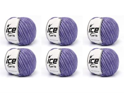 6x50gr. DISCO Viskon, Merino Yün Leylak Lüks, Merinos, Kışlık, Yün, Viskon, Worsted